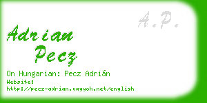 adrian pecz business card